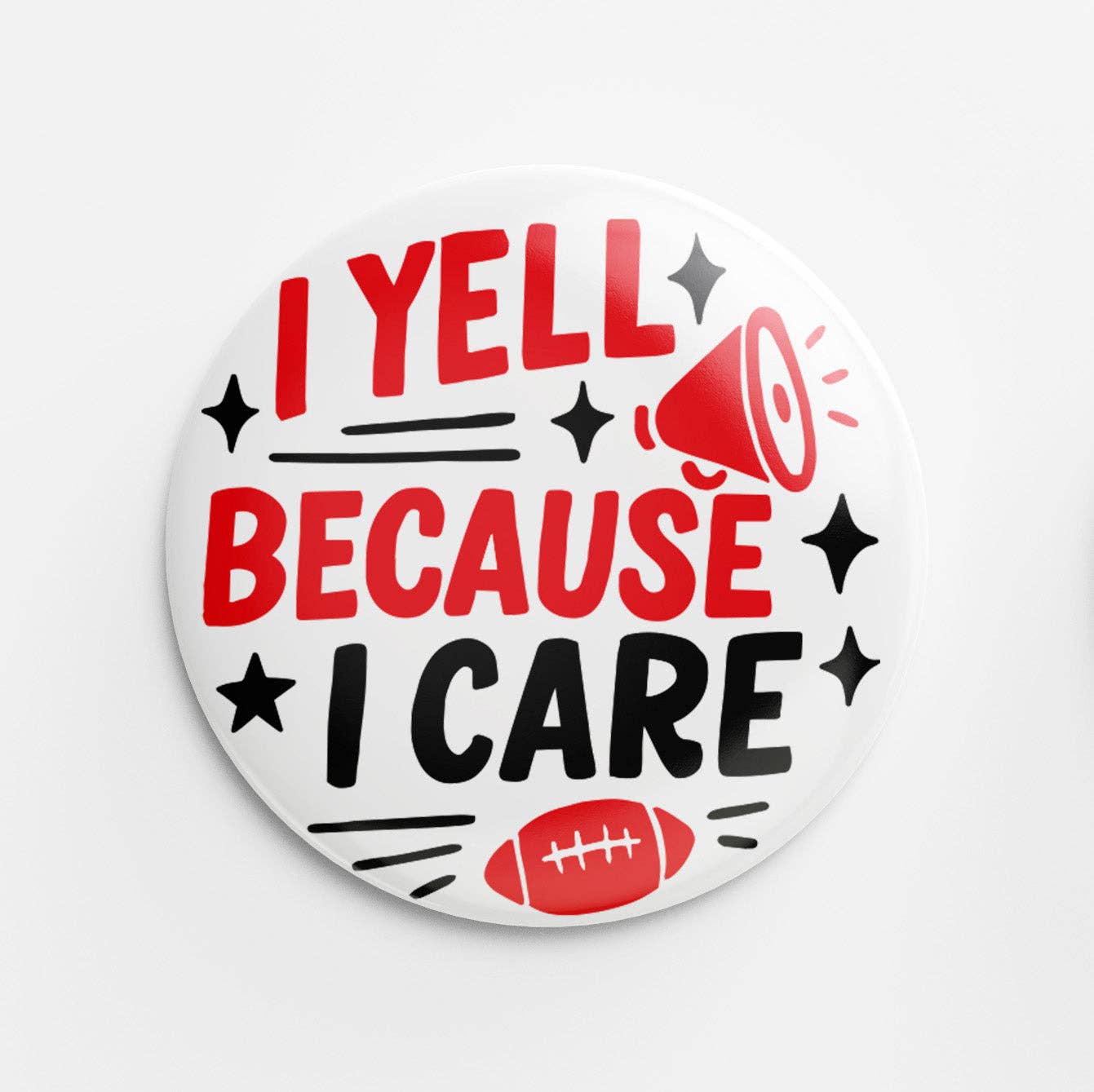 Yell Button (red & black)