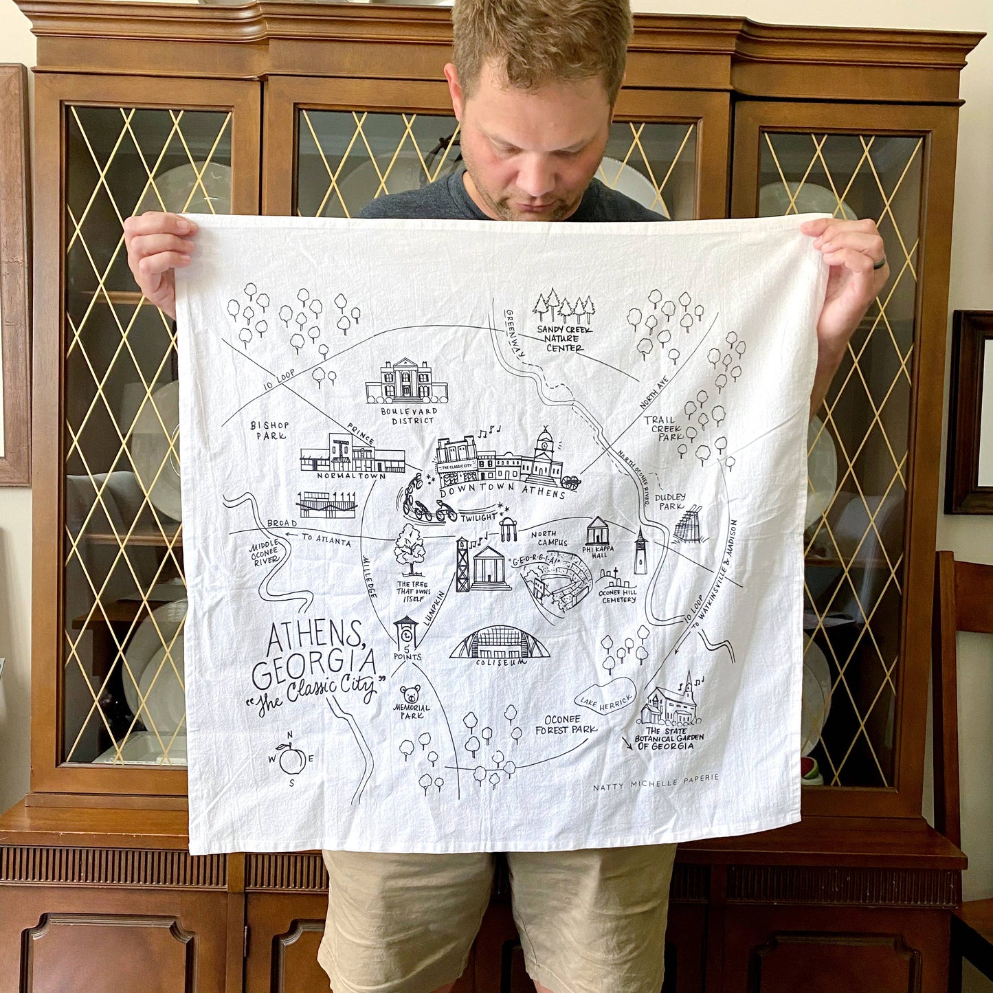 Athens, Georgia XL Flour Sack Towel