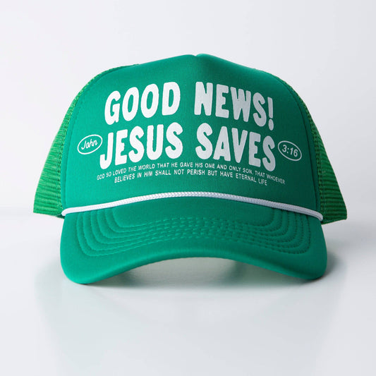 Good News! Jesus Saves Trucker Hat