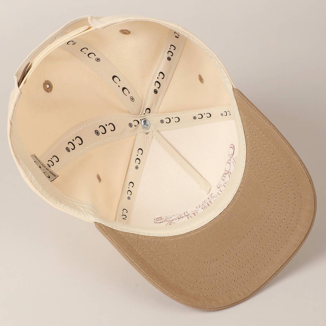 God Bless America Embroidered Two-Tone Canvas Cap